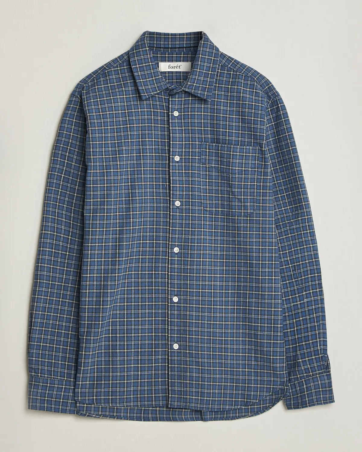 Forét Ridge Flannel Check Shirt Navy