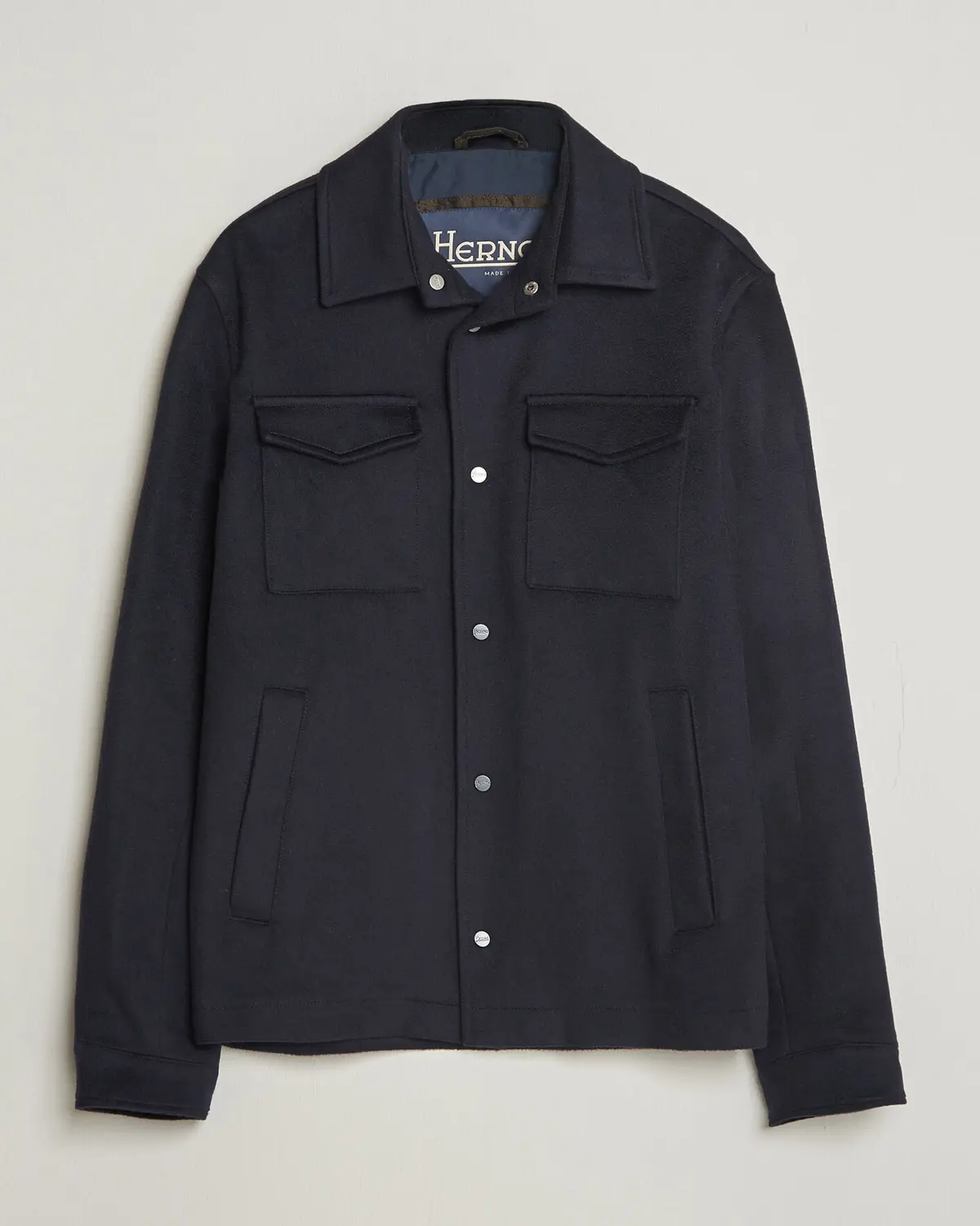 Herno Cashmere Overshirt Navy