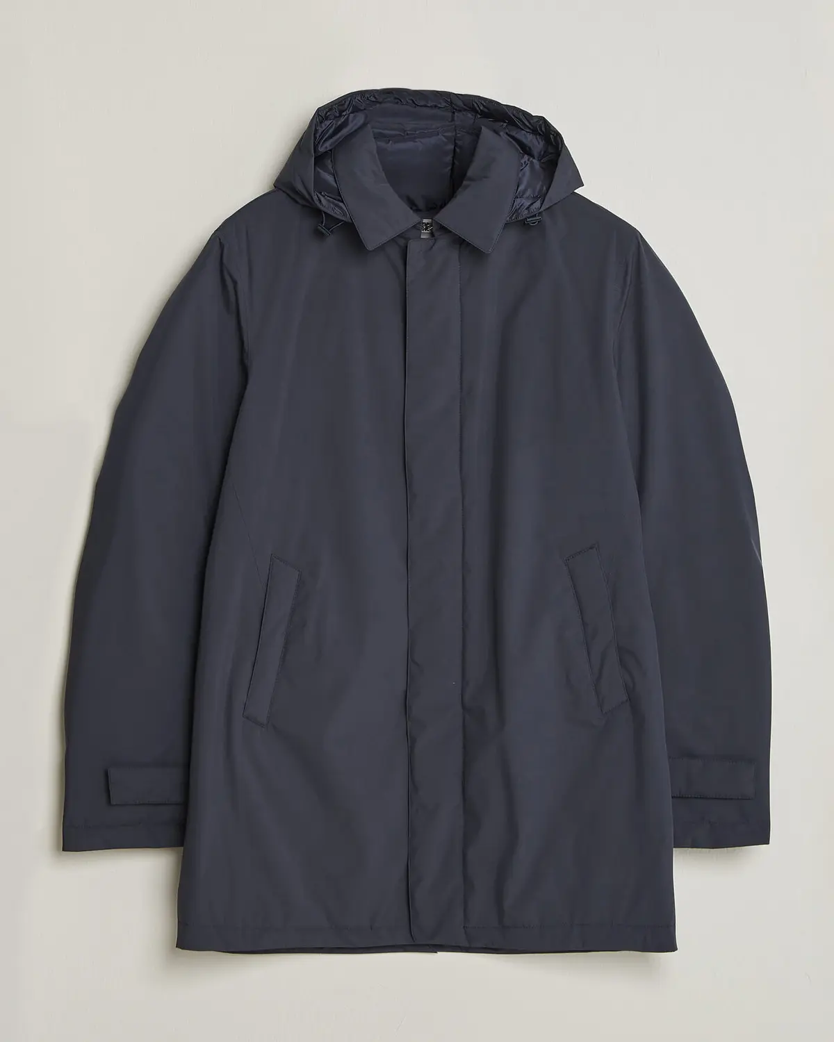 Herno Waterproof Nylon Coat Navy