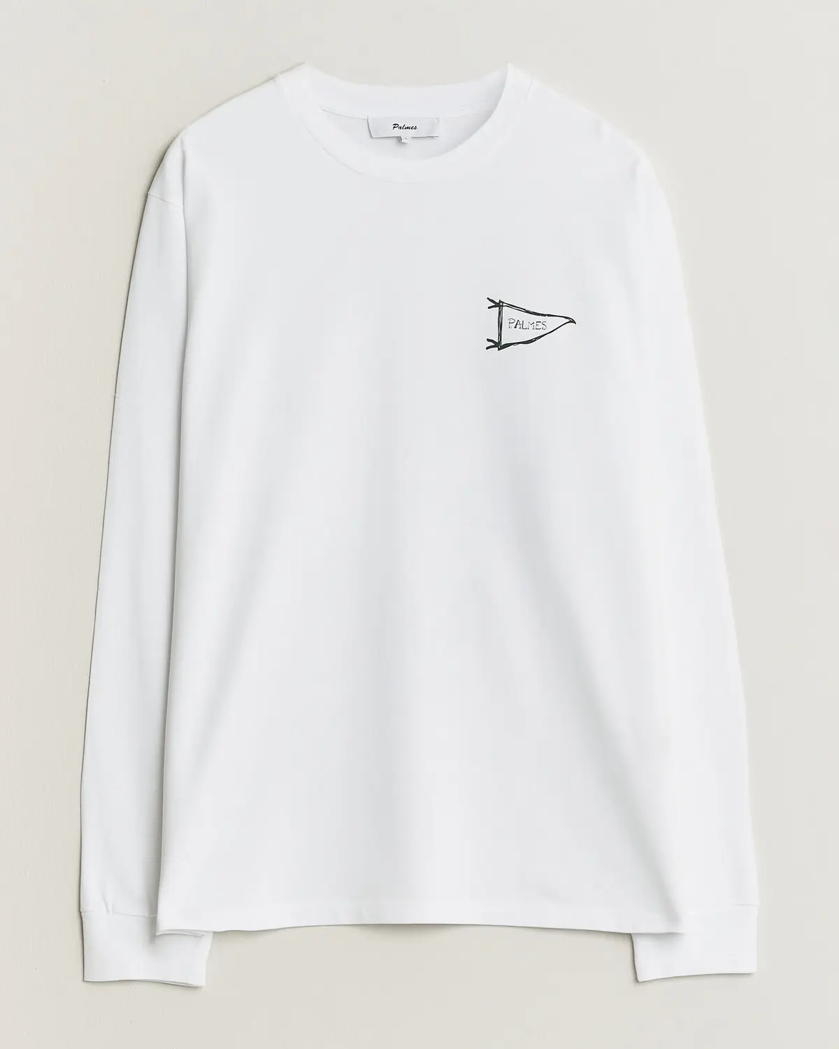 Palmes Pennant Long Sleeve T-Shirt White