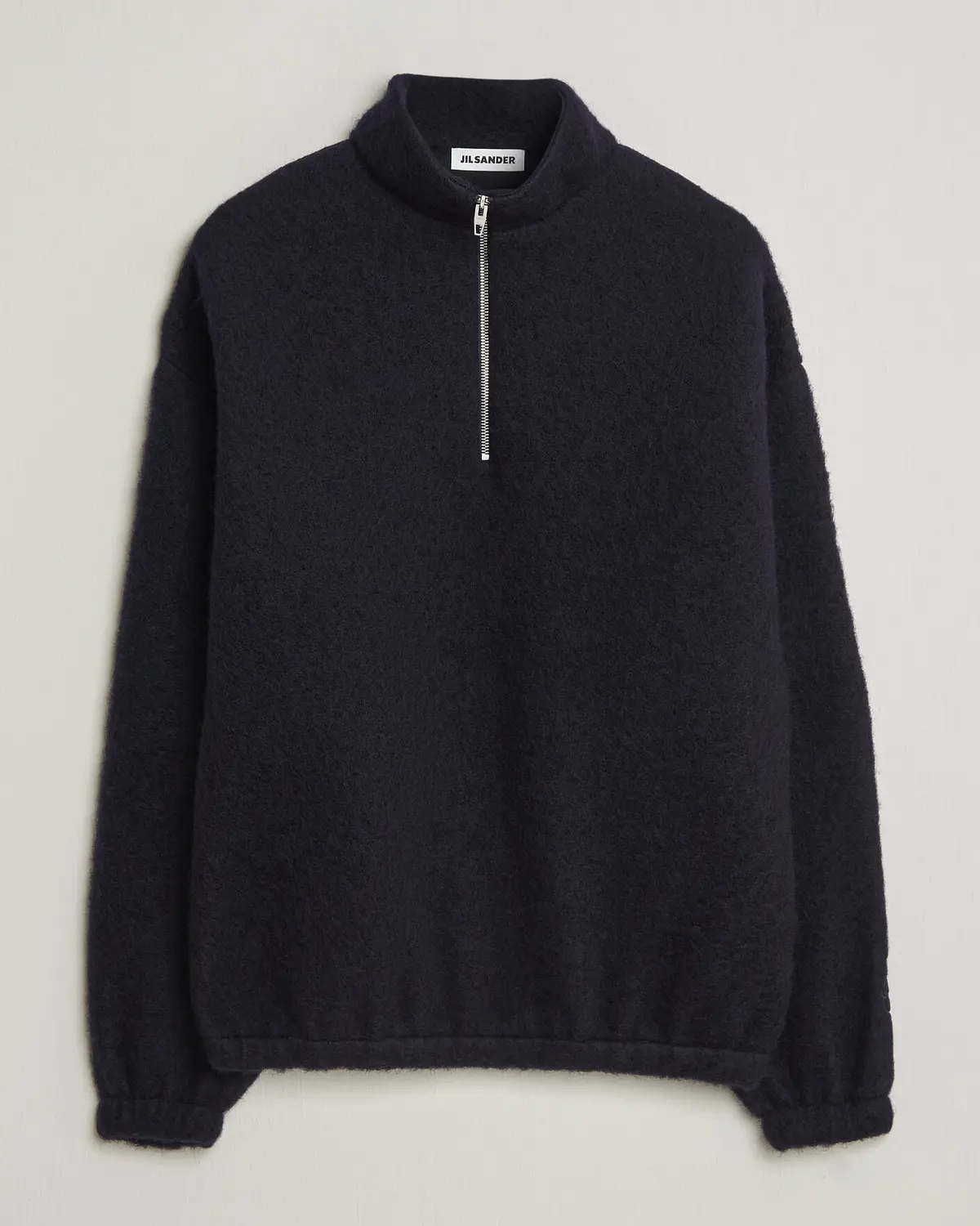 Jil Sander Half Zip Fleece Sweater Navy