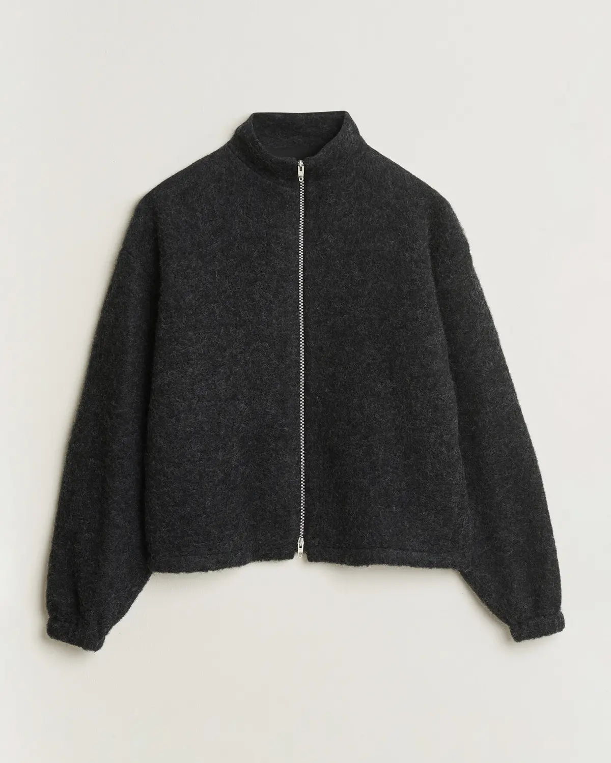 Jil Sander Full Zip Fleece Jacket Charcoal