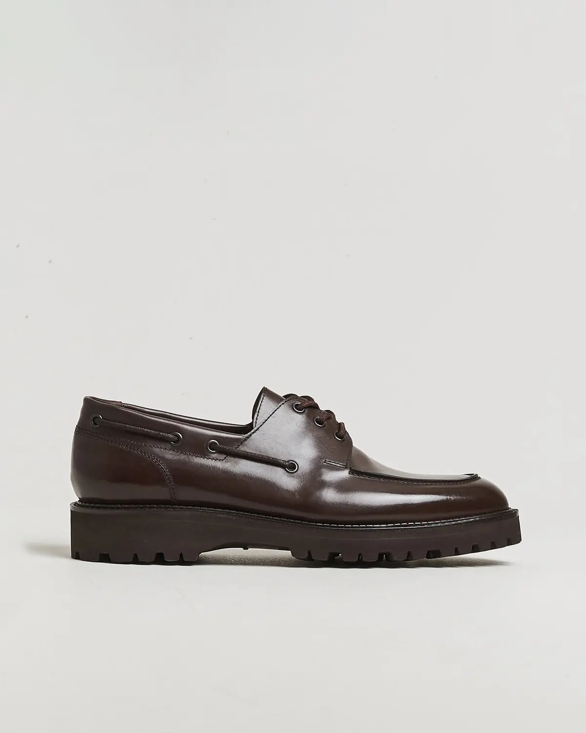 John Lobb Tide Moc Toe Derby Dark Brown Calf
