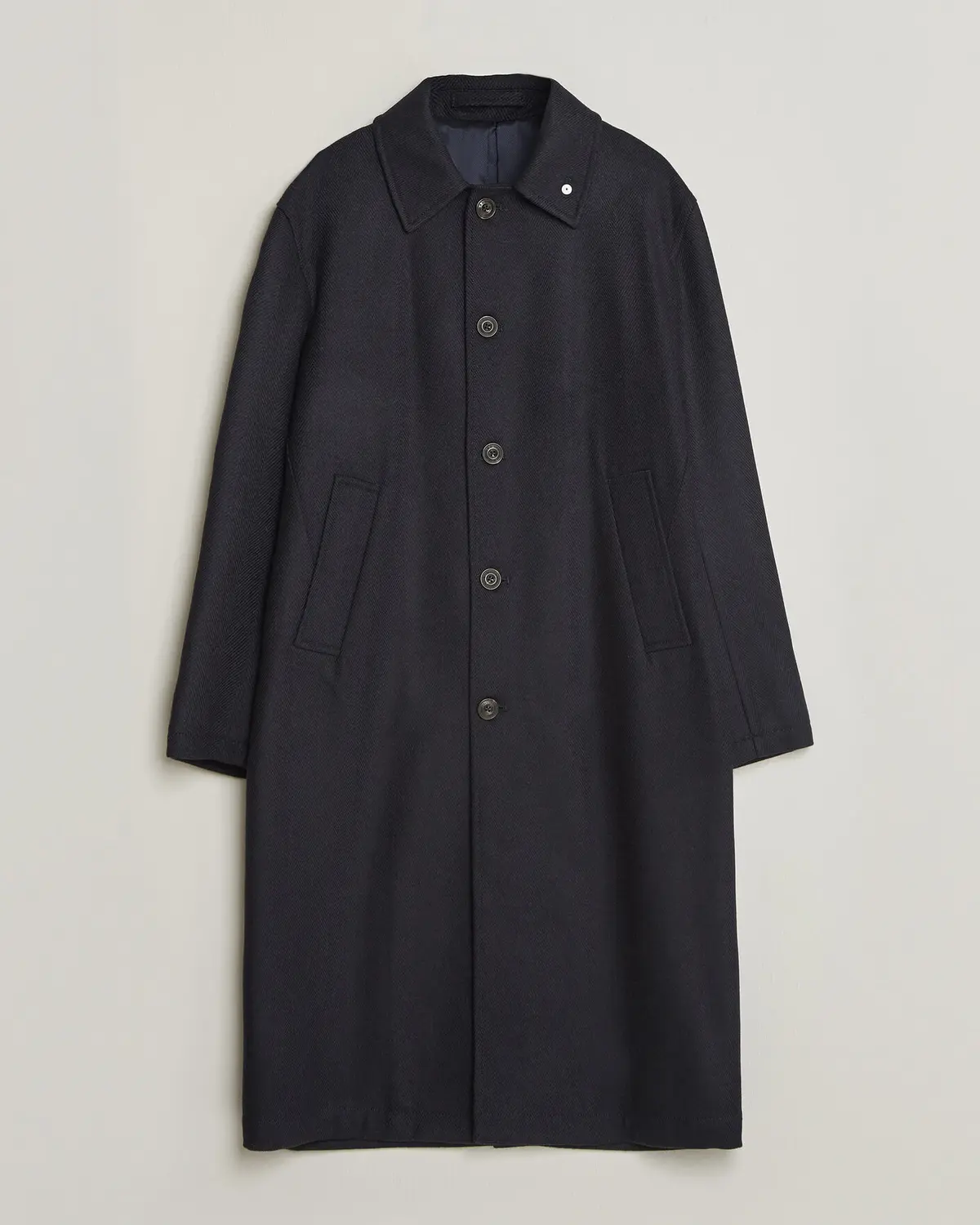 L.B.M. 1911 Wool/Cashmere Raglan Coat Navy