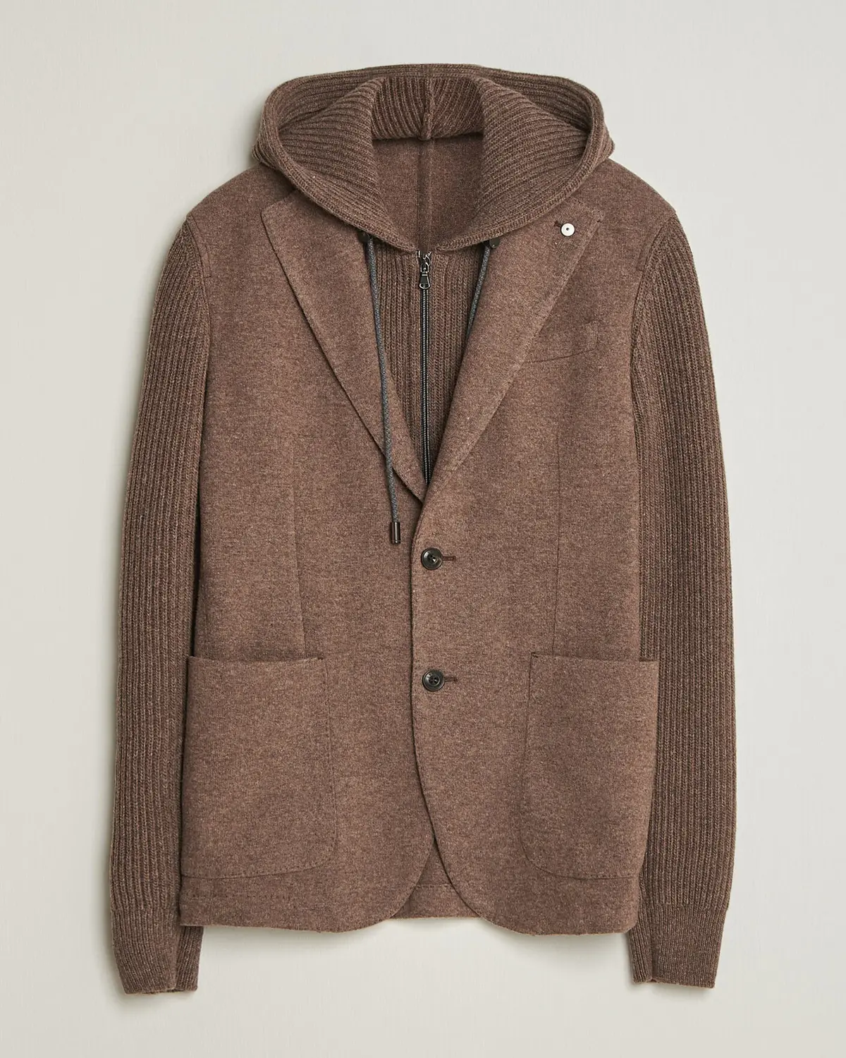 L.B.M. 1911 Ivan Hybrid Wool Blazer Brown
