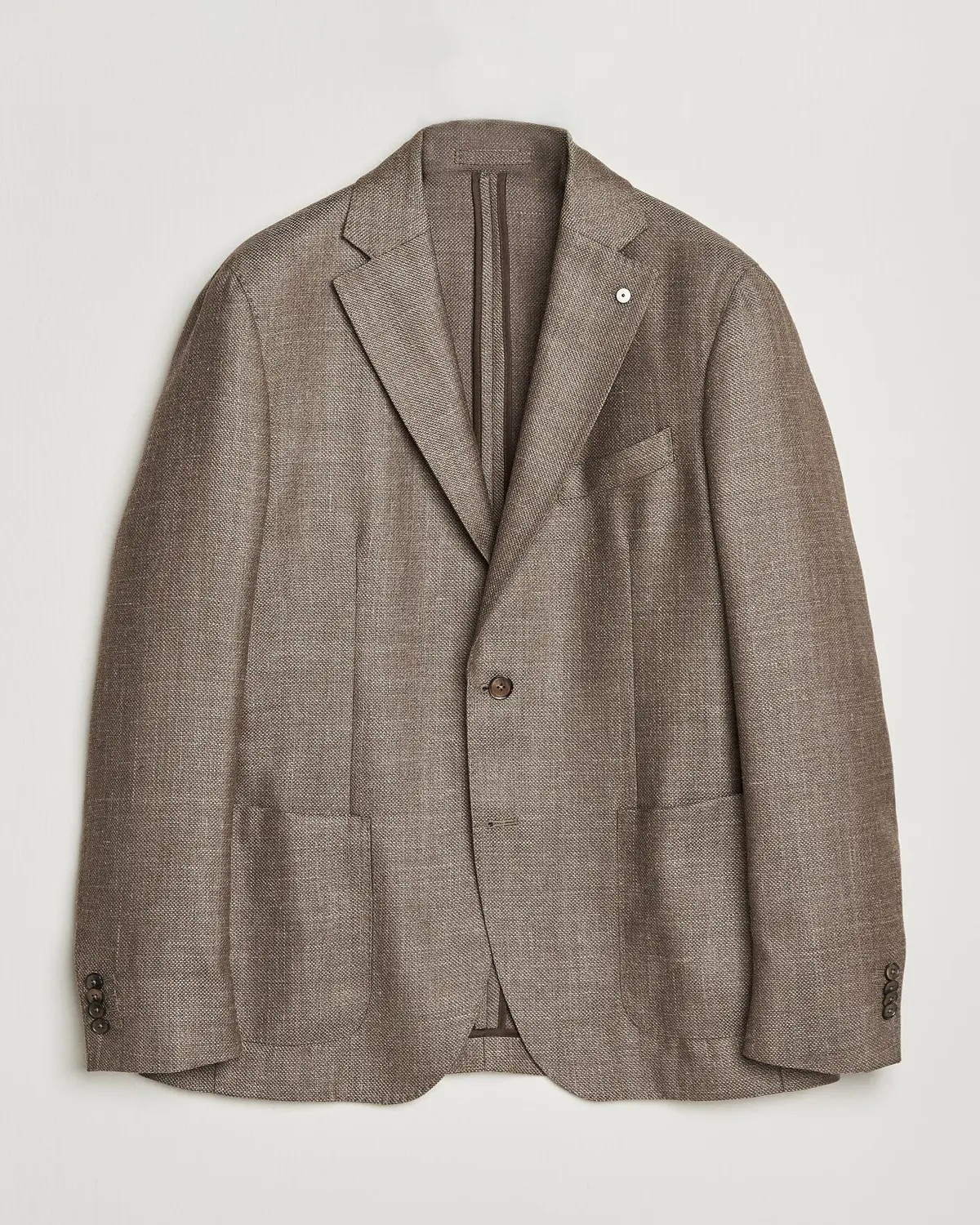 L.B.M. 1911 Jack Wool/Silk Hopsack Blazer Brown