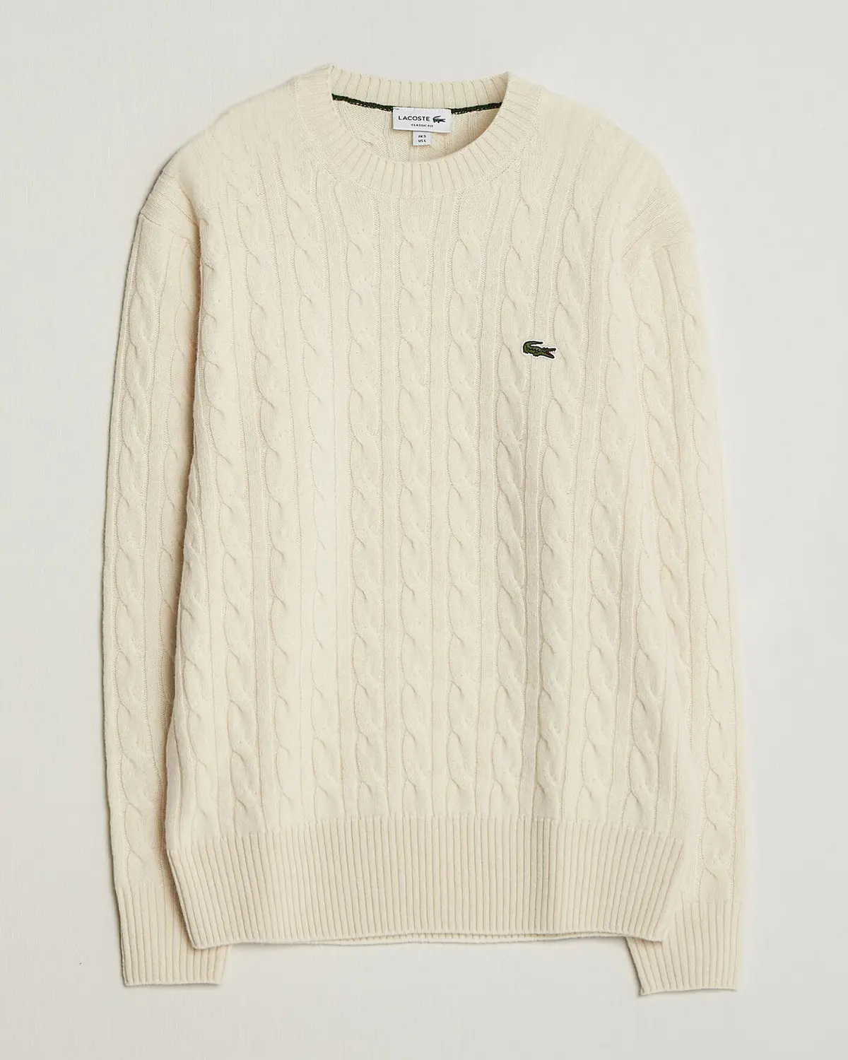 Lacoste Carded Wool Cable Crew Neck Lapland