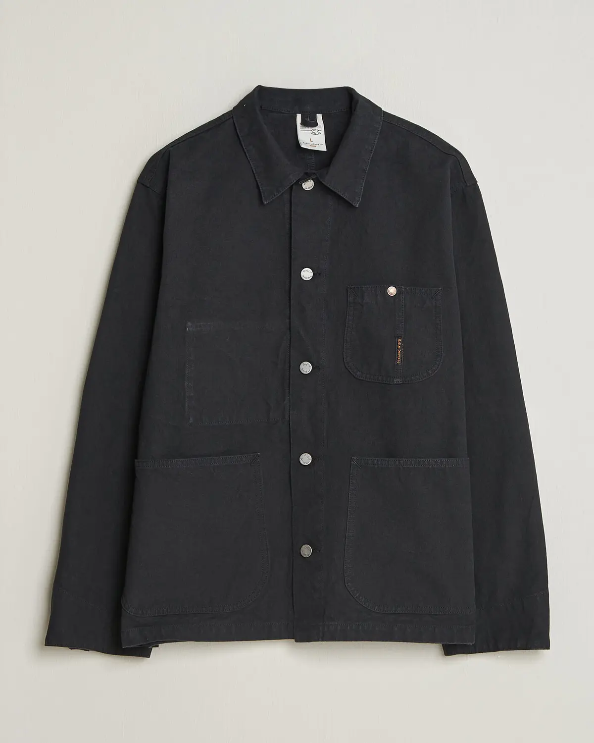 Nudie Jeans Howie Duck Canvas Chore Jacket Black