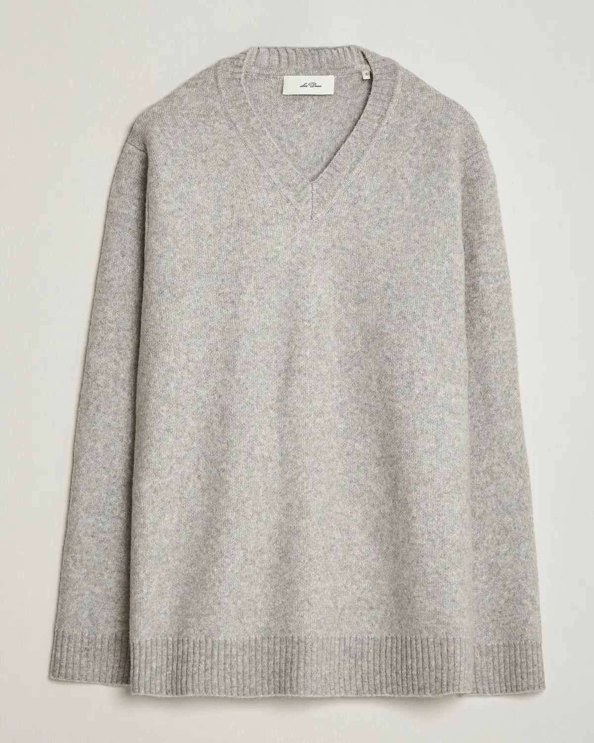 Les Deux Melange V-Neck Knit Grey Melange