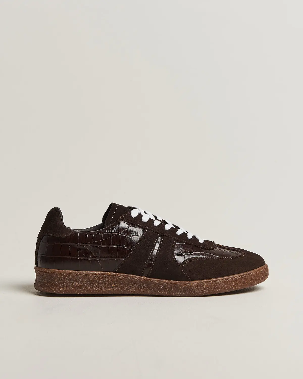 Les Deux Croco Sneaker Molé Brown