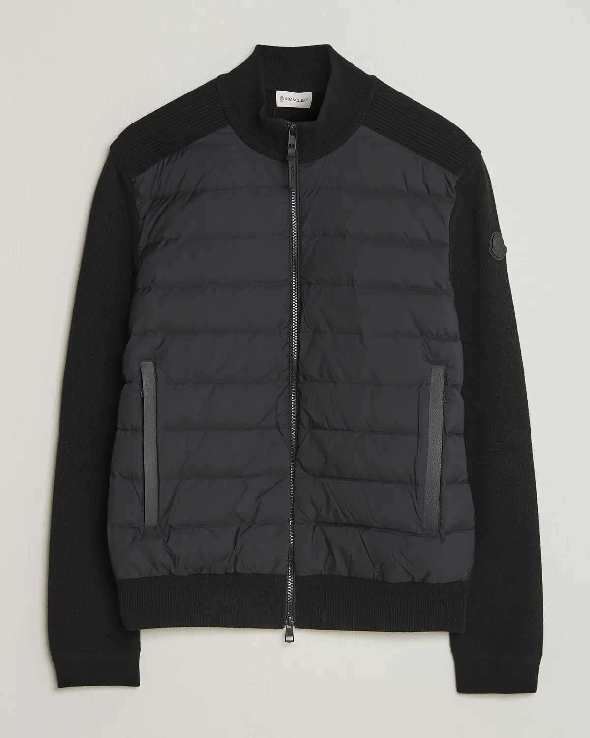 Moncler Wool/Cashmere Hybrid Jacket Black