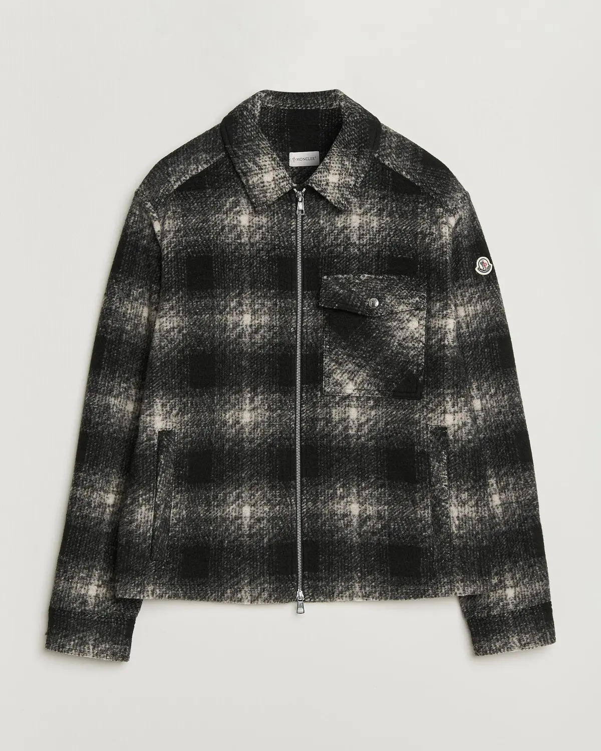 Moncler Flannel Overshirt Grey Check