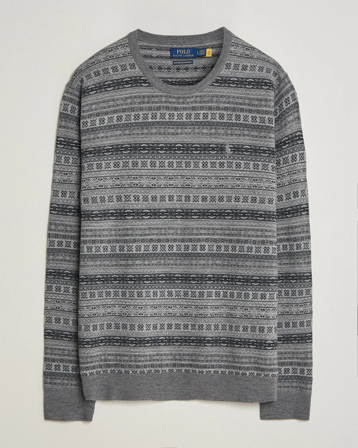 Polo Ralph Lauren Fair Isle Merino Sweater Grey Combo
