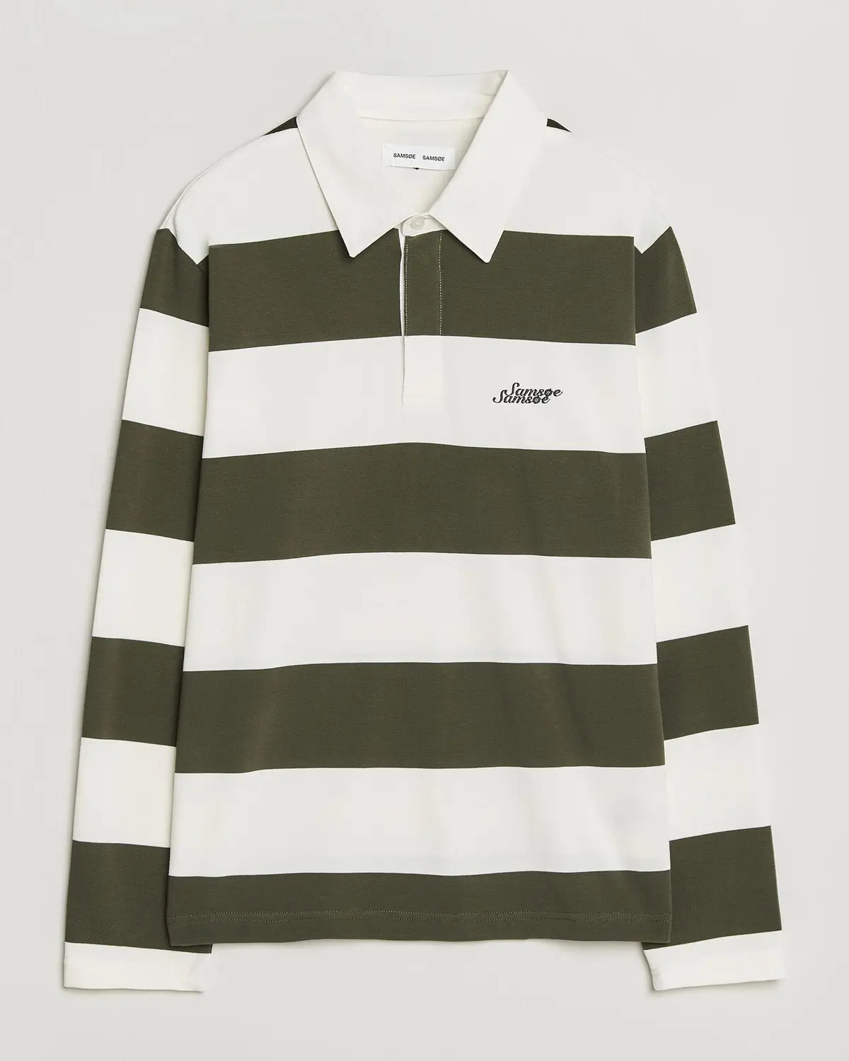 Samsøe Samsøe Kevin Barstriped Rugger Forest Night/White