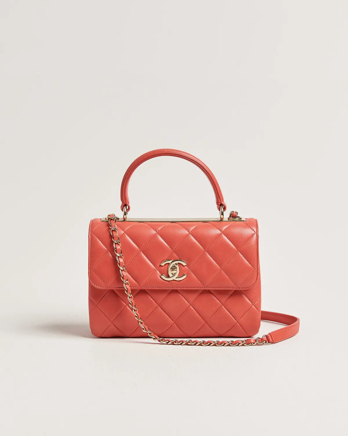 Chanel Pre-Owned Trendy CC Top Handle Bag Coral