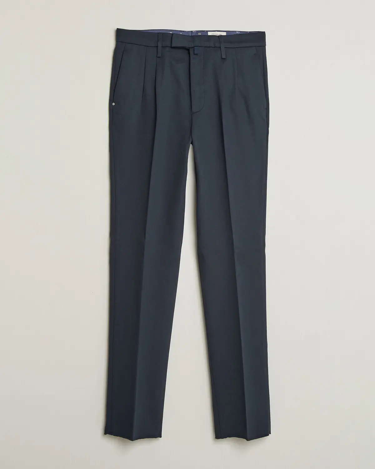 Jacob Cohën Lucas Pleated Cotton Gabardine Trousers Navy