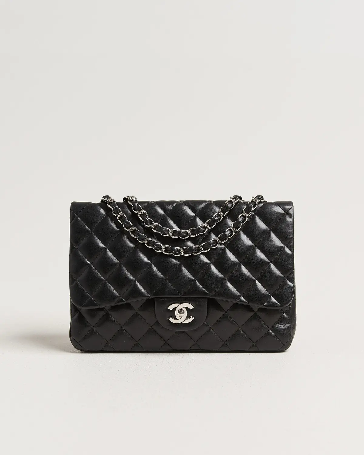Chanel Pre-Owned Classic Jumbo Single Flap Bag Lambskin Black