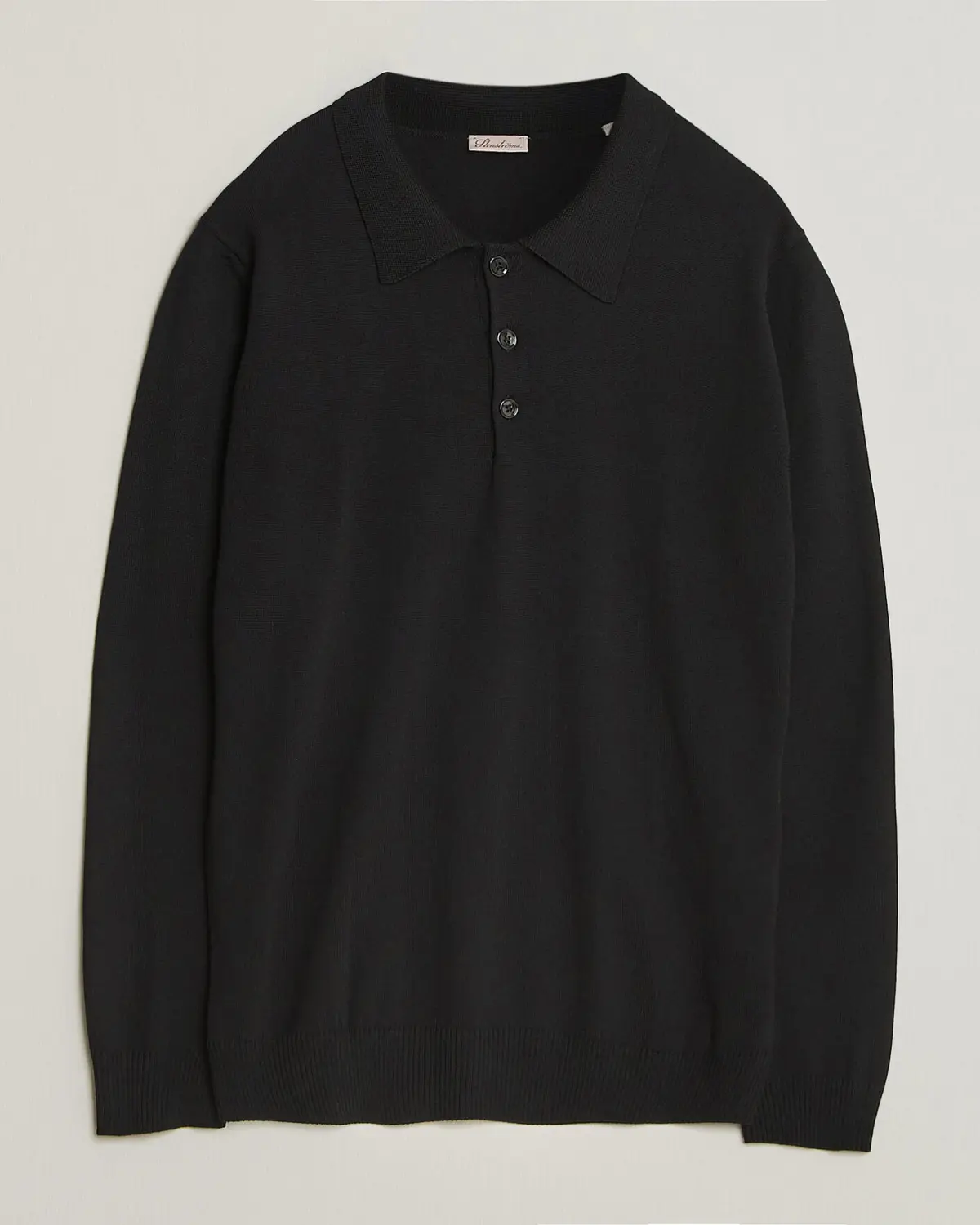 Stenströms Merino Polo Black