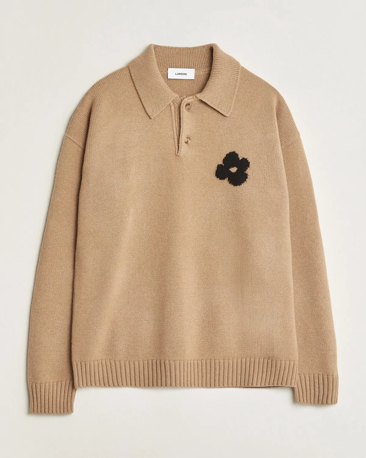 Lardini Knitted Wool/Cashmere Polo Brown