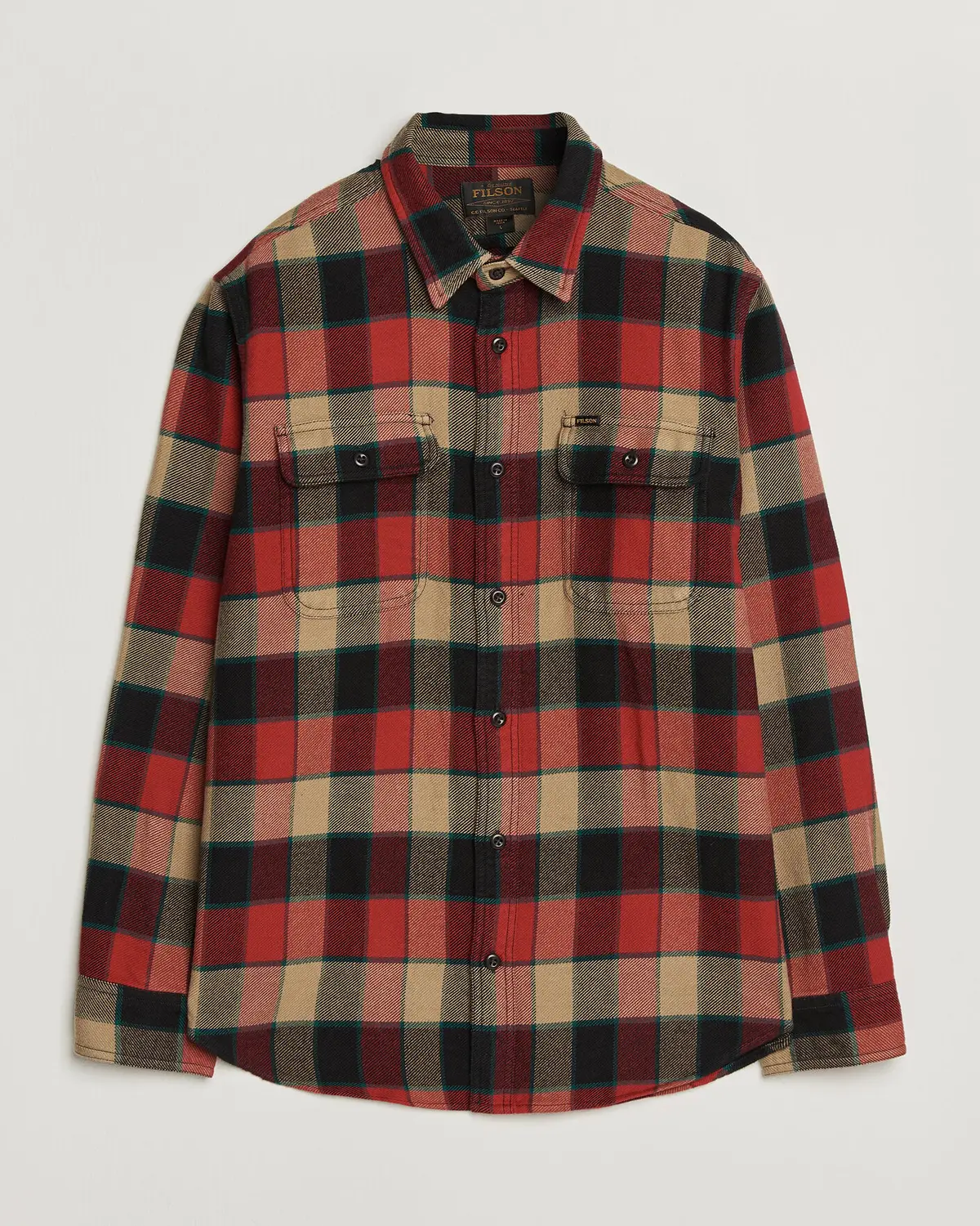 Filson Vintage Flannel Work Shirt Red/Cream