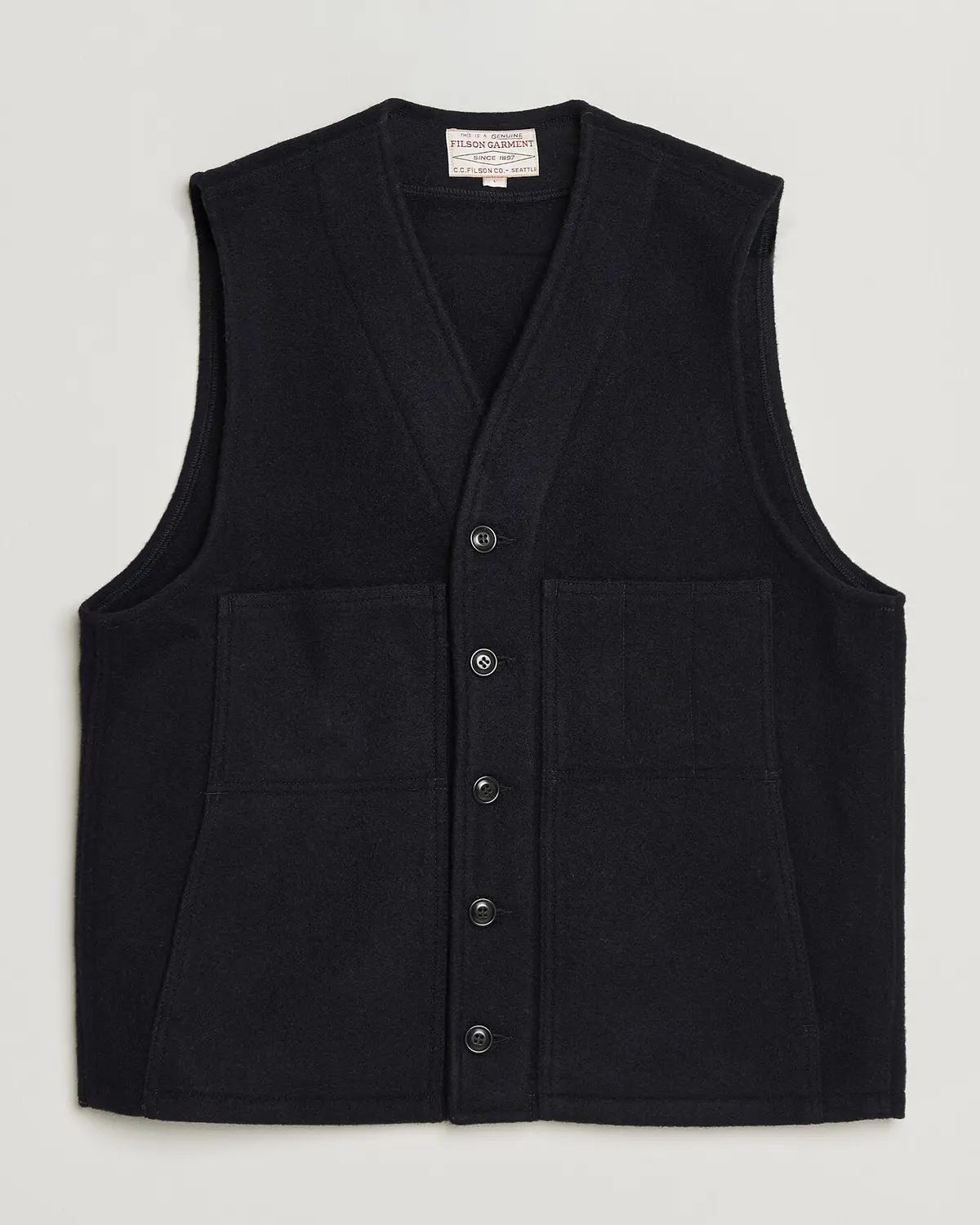 Filson Mackinaw Wool Vest Navy