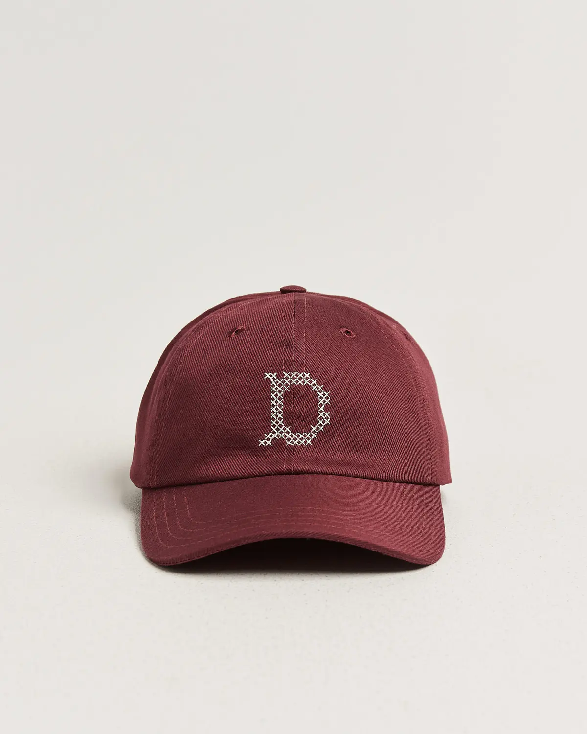 Drake's Cross Stitch D Twill Baseball Cap Burgundy