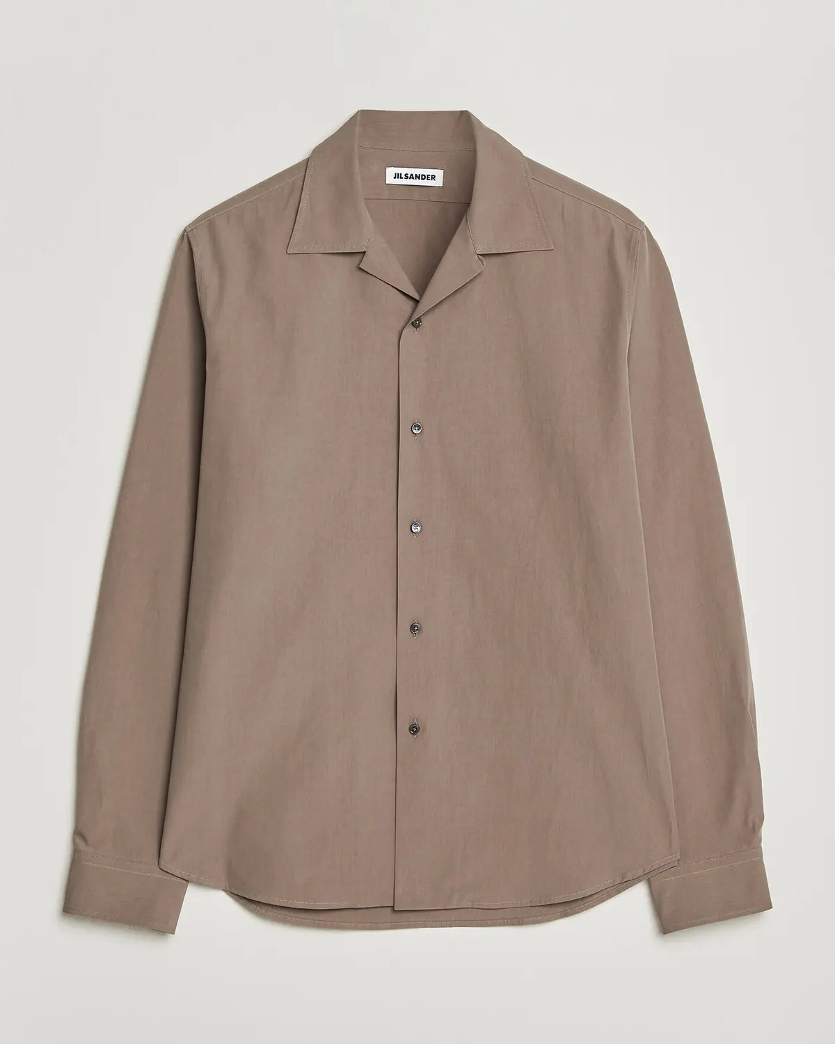 Jil Sander Crispy Washed Cotton Shirt Taupe