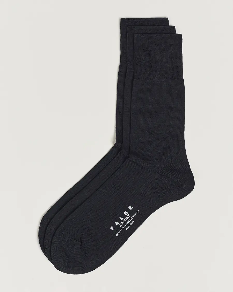3-Pack Airport Socks Dark Navy