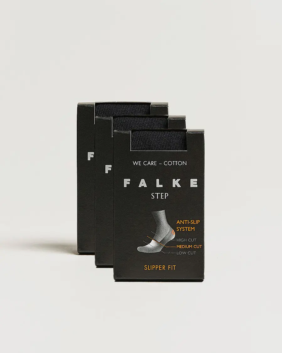 Falke 3-pack Step In Box Loafer Socks Black
