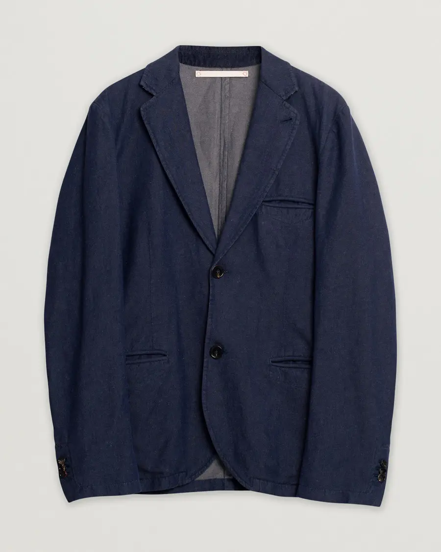 Montedoro Unconstructed Denim Blazer Blue 52