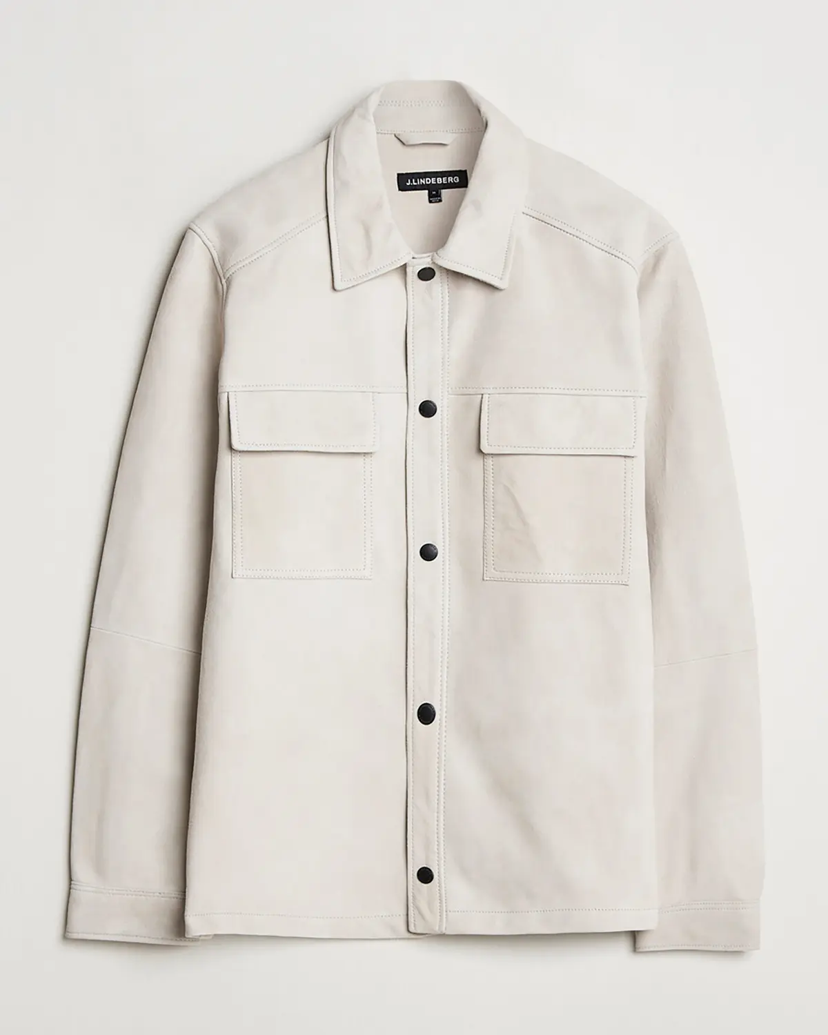 J.Lindeberg Wilden Suede Overshirt Moonbeam M
