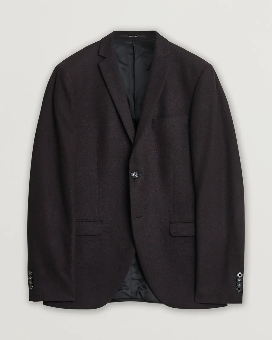 Tiger of Sweden Flannel Wool Blazer Burgundy 48