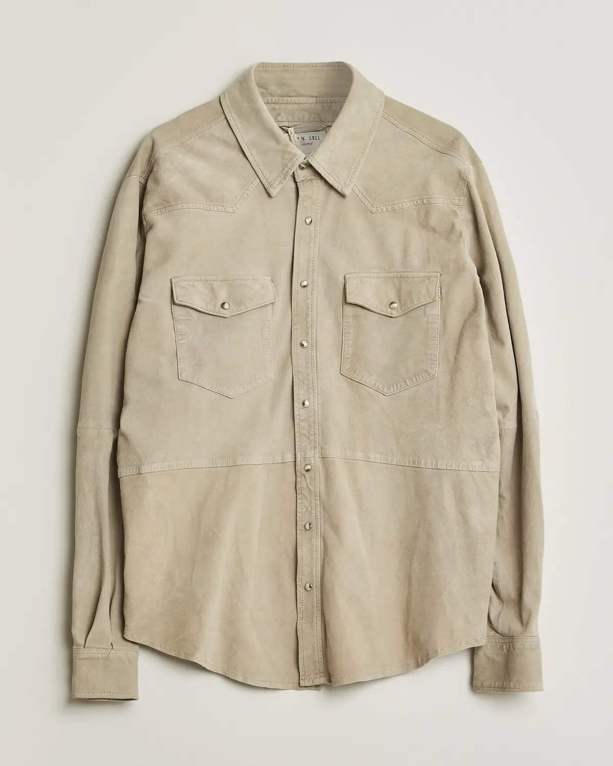 L.B.M. 1911 Suede Pocket Overshirt Beige 52