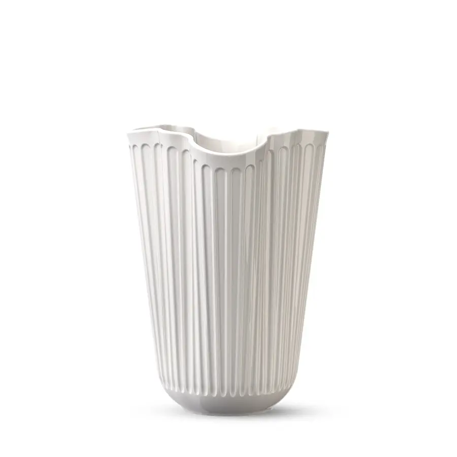 HAMMERSHØI UNFOLD VASE H16,5CM HVIT