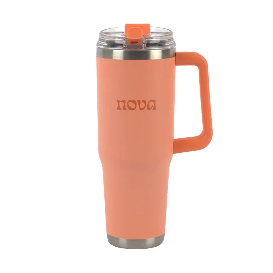 Nova Dynamic Termokopp m/Sugerør 1,1L Peach Fuzz