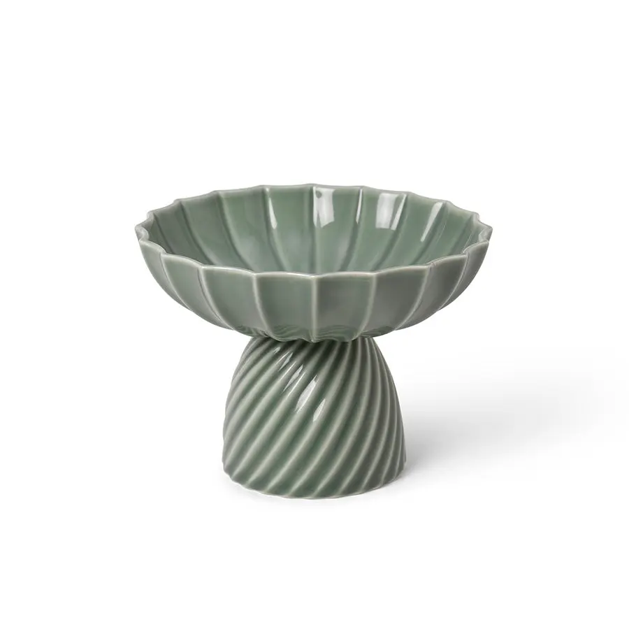 Samsurium Bowl On Foot Eucalyptus