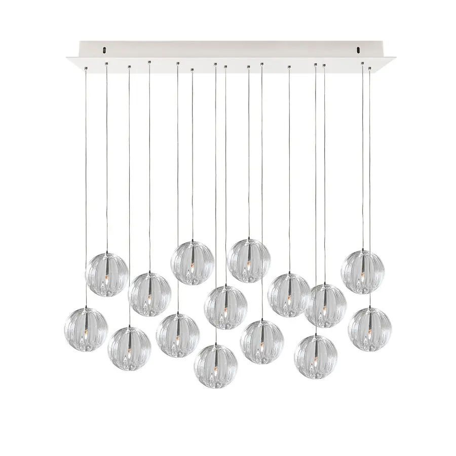 Hadeland Glassverk Krystallball Taklampe 15stk Klar Optikk