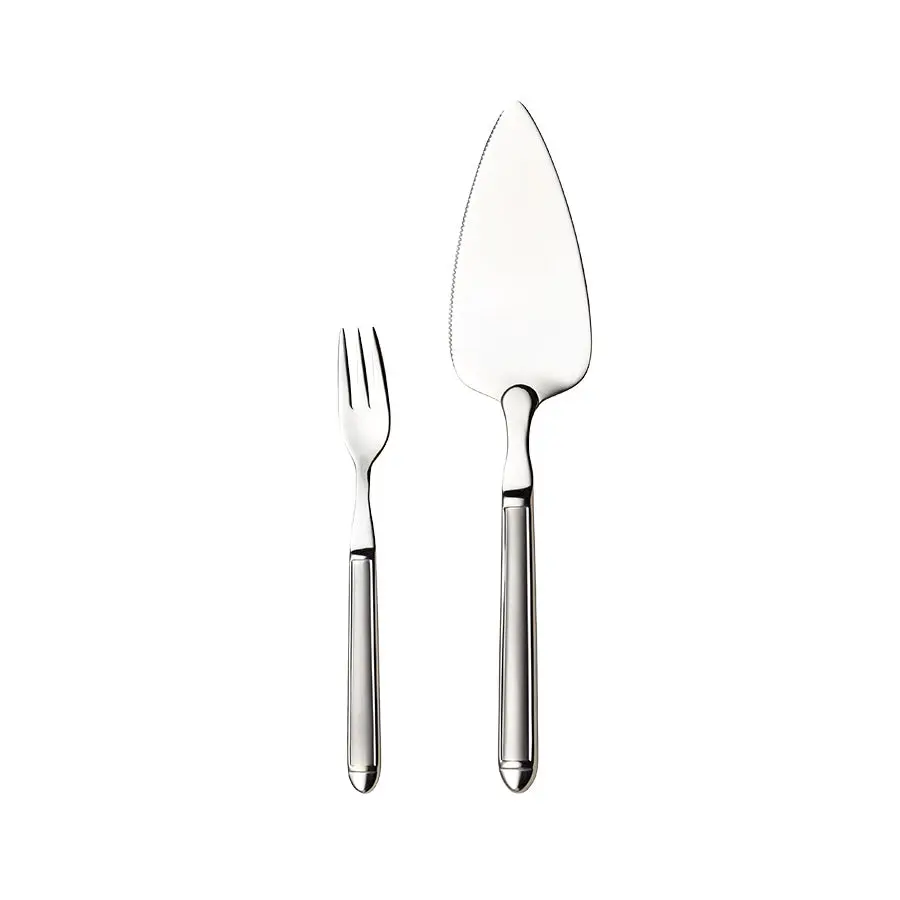 Hardanger Bestikk Nora Kakesett m/ 6 Kakegafler og Kakespade
