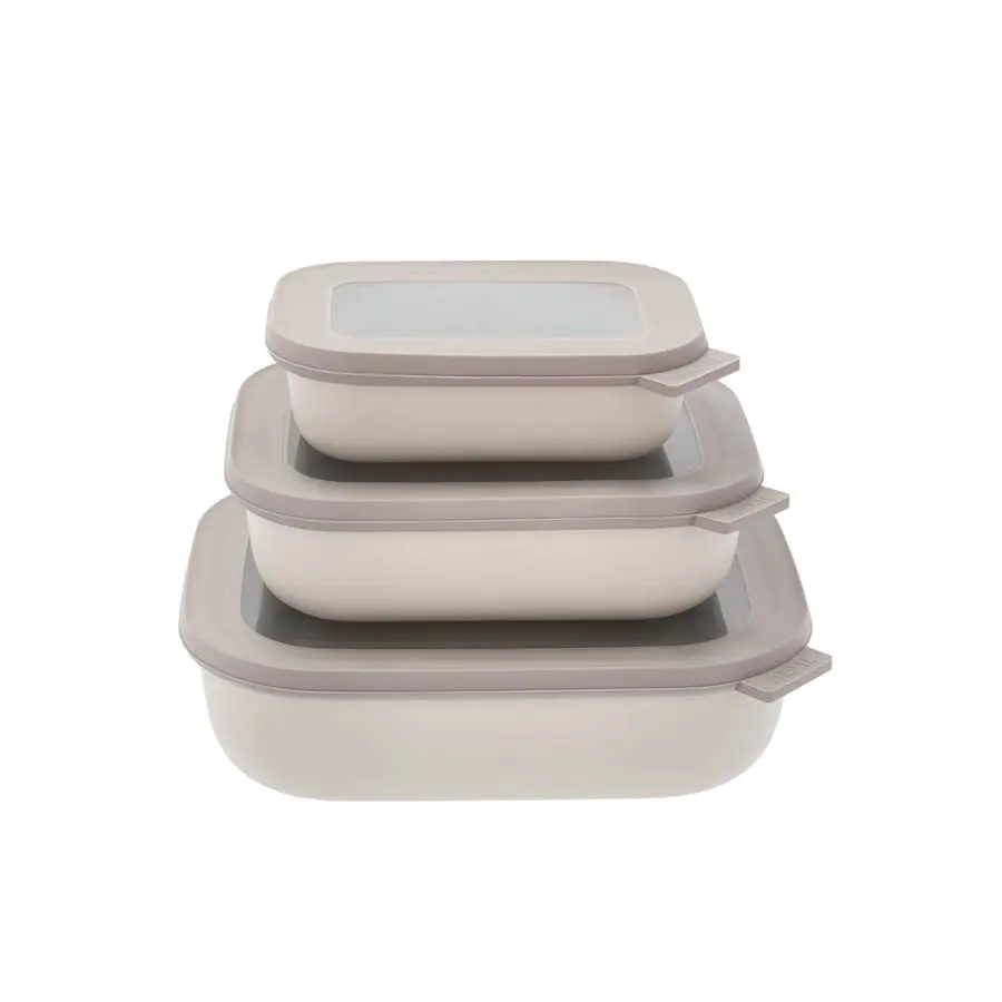Mepal Cirqula Bollesett M/Lokk Lav 3 stk Nordic White