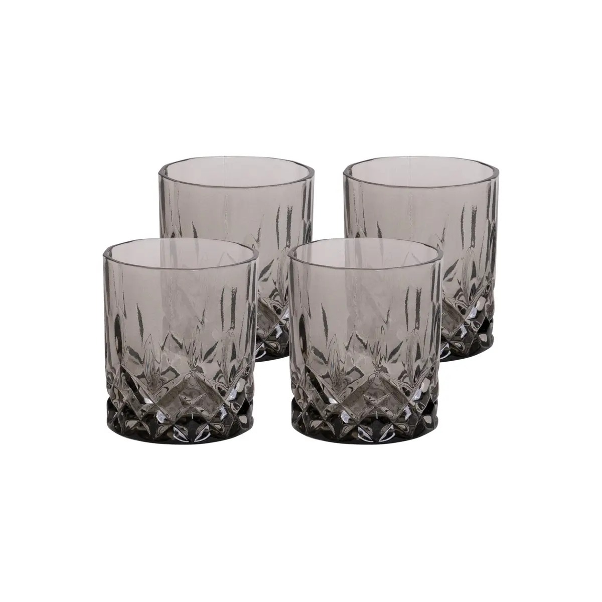 Nova Dynamic Whiskyglass 28cl 4pk Grå