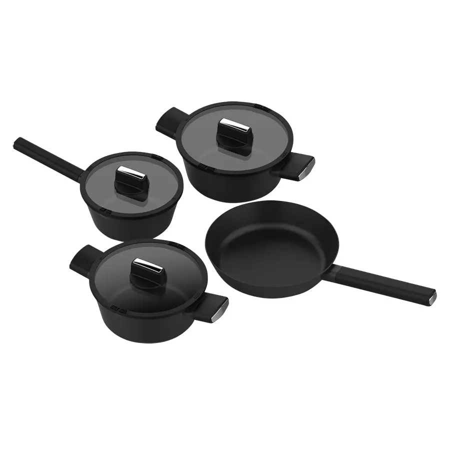 Ask Tefra Grytesett + Stekepanne 28cm Non Stick Sort