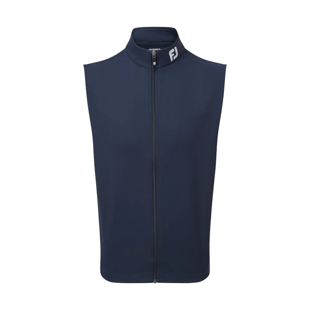 Full-Zip Knit Vest Blå