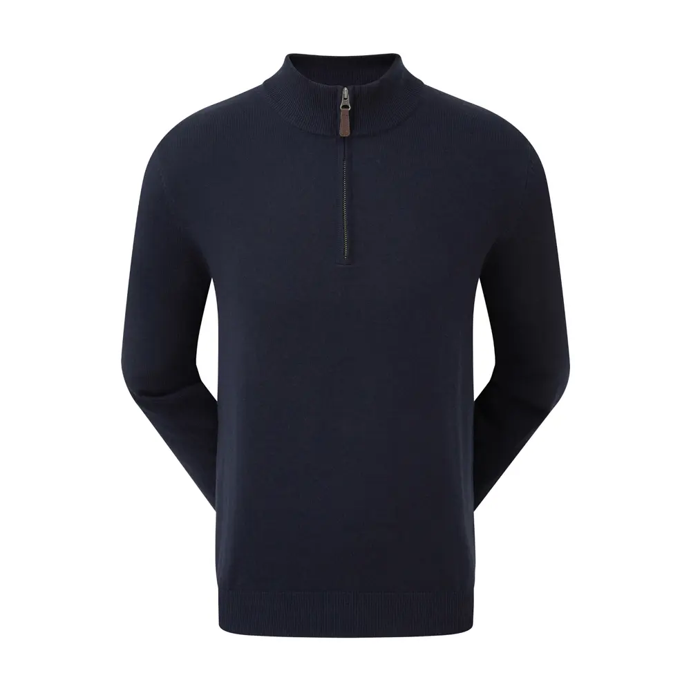 Wool Blend 1/2 Zip Blå