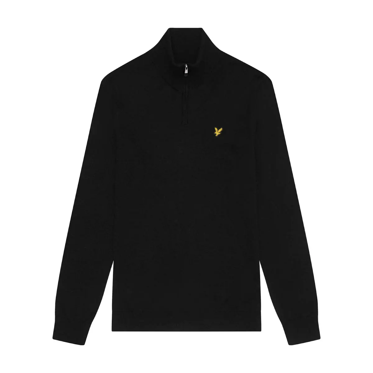 Merino Blend Quarter Zip Svart