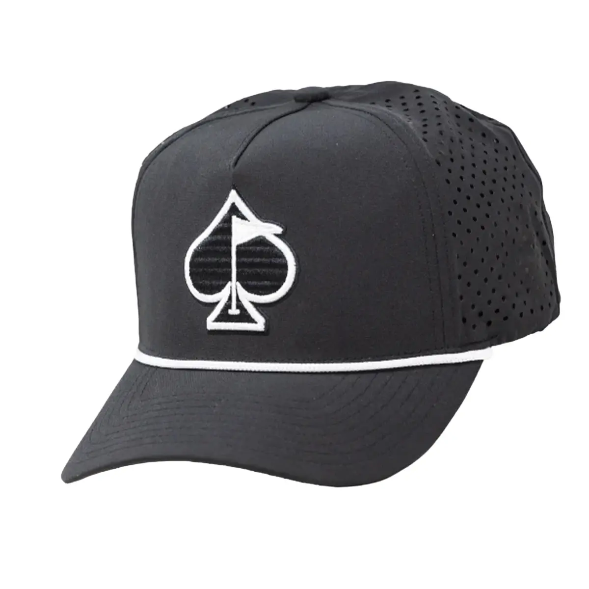 Perforated Rope Hat Svart