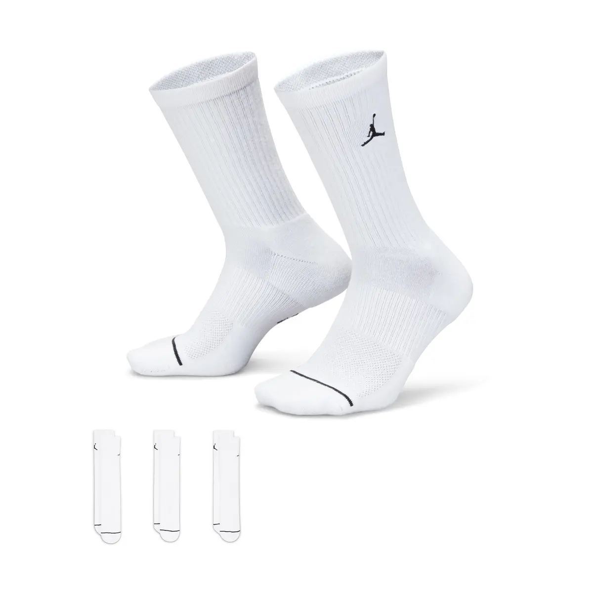 Jordan Everyday Crew Socks 3 Pairs Hvit