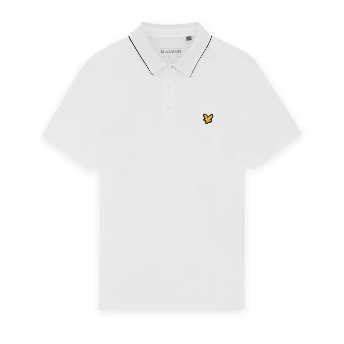Golf Contrast Collar Polo Hvit