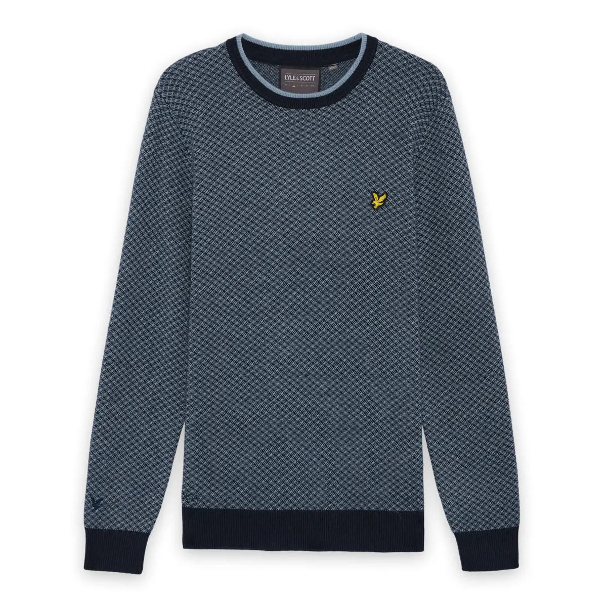 Golf Cross Hatch Cashmere Blend Crewneck Jumper