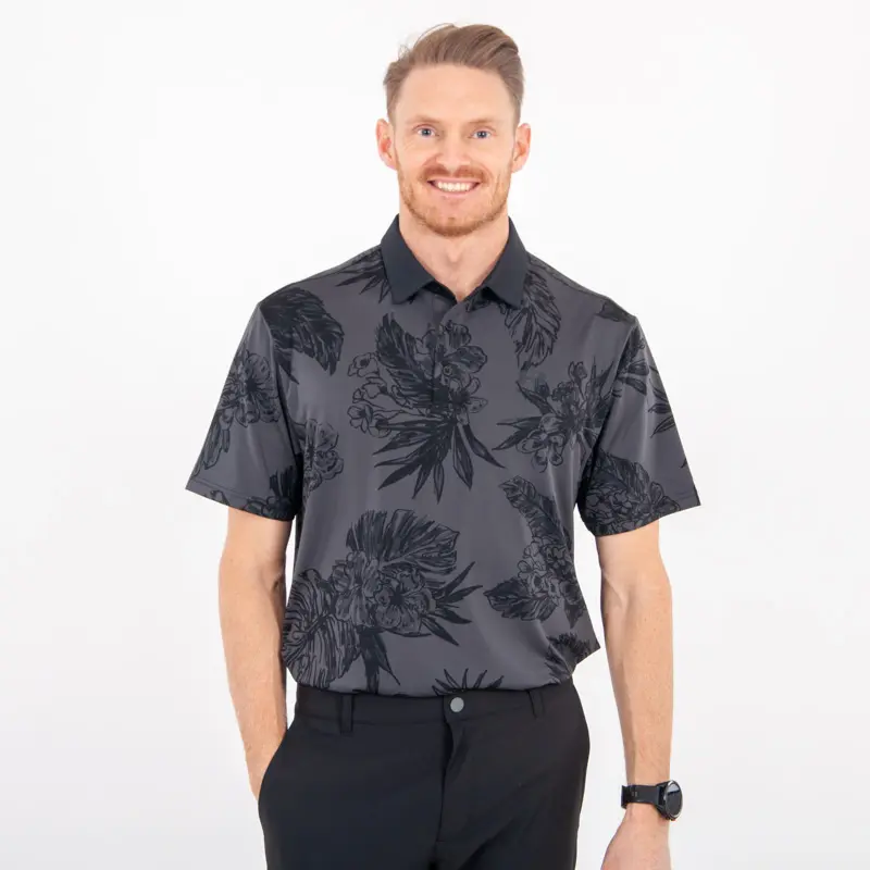 Playoff Polo 2.0 Floral Svart