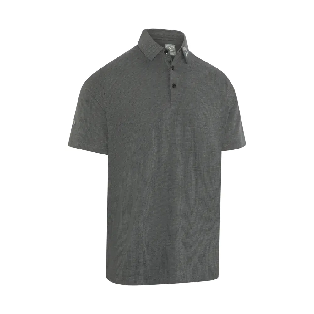 Emea Ss Ventilated Jacquard Polo Svart